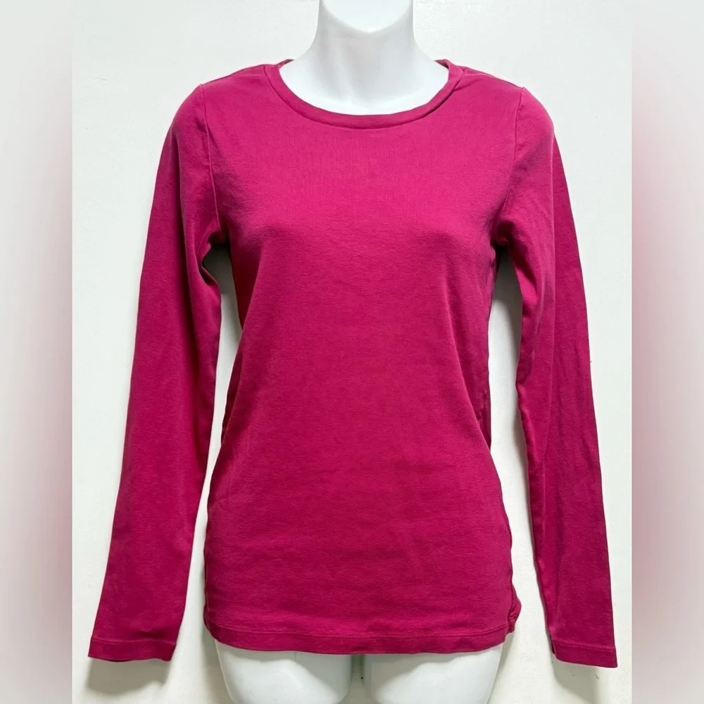 J. Crew Fuchsia Long Sleeve Tee Size M